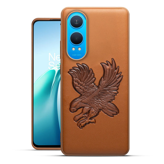 Eagle Textured Leather Back Case Cover for OnePlus Nord CE 4 Lite 5G
