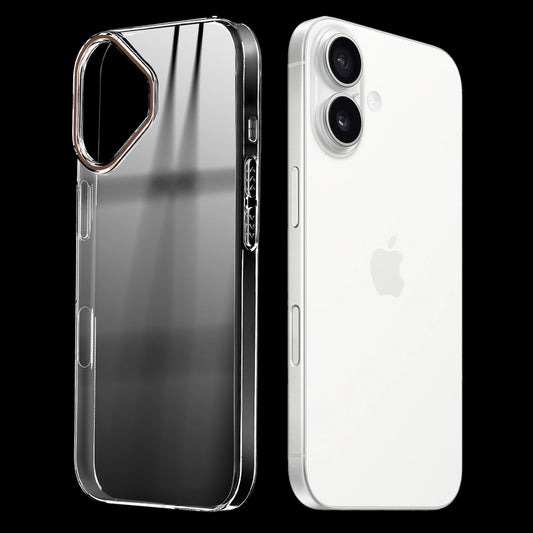 Crystal Shield Hard Case with Anti-Yellowing and Colorful Camera Guard for Apple iPhone 16