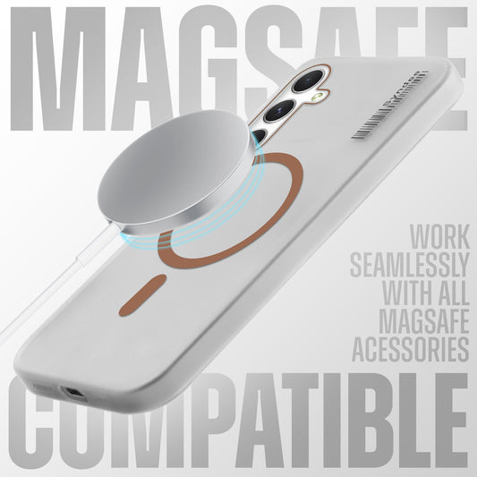 New Elegant Frosted Matte Slim Back With MagSafe Support Back Case For Samsung S25 Plus 5G