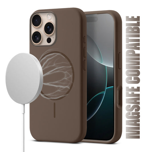 Liquid Silicon With Microfiber Lining Back Case For Apple iPhone 16 Pro Max (MagSafe Compatible)