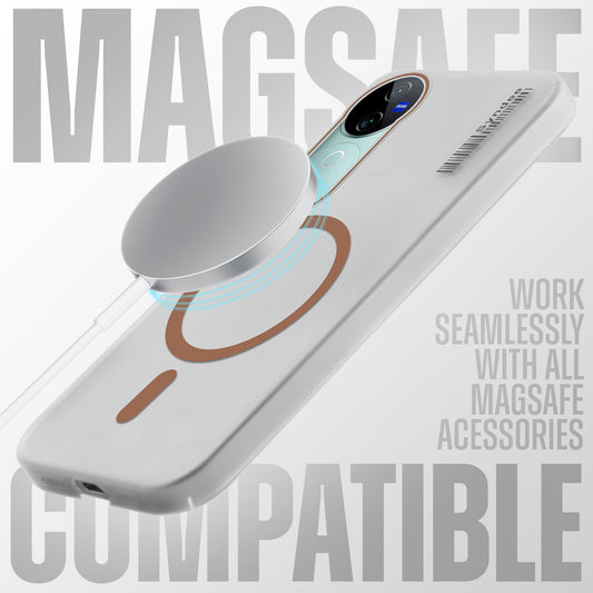 New Elegant Frosted Matte Slim Back With MagSafe Support Back Case For Vivo V40 5G