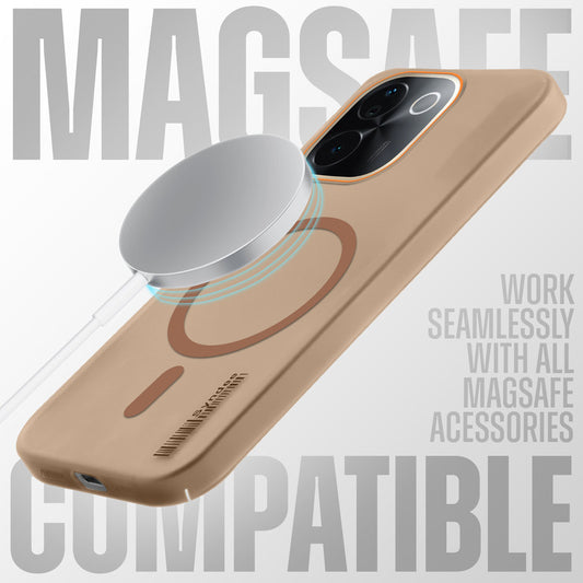 Elegant Colorful Frosted Matte Back With MagSafe Support Back Case For iQOO Z9s Pro 5G