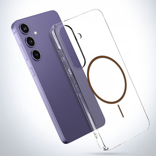Crystal Clear Transparent Hard Back Anti-Yellowing with MagSafe Compatibility Phone Case For Samsung S24 5G