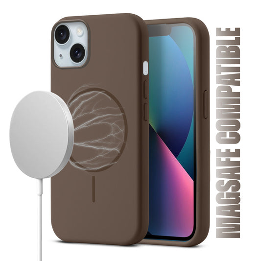 Liquid Silicon With Microfiber Lining Back Case For Apple iPhone 13 (MagSafe Compatible)