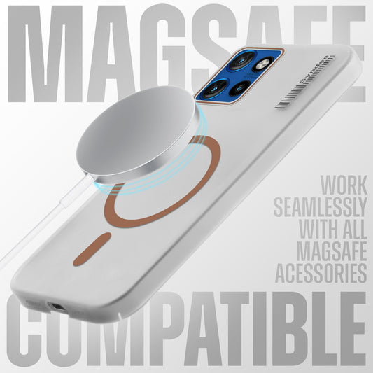 New Elegant Frosted Matte Slim Back With MagSafe Support Back Case For Motorola Moto Edge 50 5G