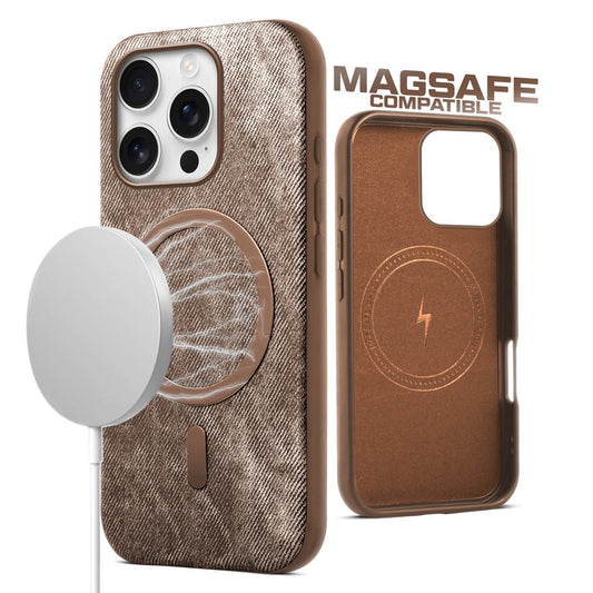 Classic Denim Finish Back Cover For Apple iphone 16 Pro Max With MagSafe Support