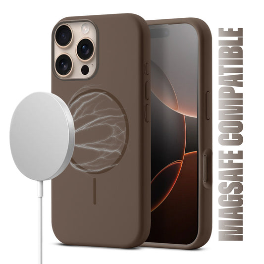 Liquid Silicon With Microfiber Lining Back Case For Apple iPhone 16 Pro (MagSafe Compatible)