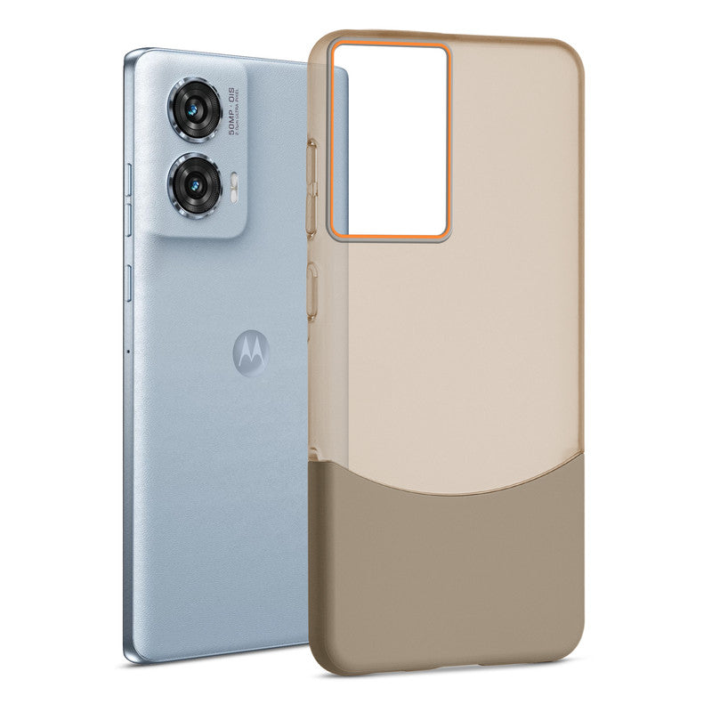 Frosted Case With 2-Cut Interlock For Motorola Moto G96 5G