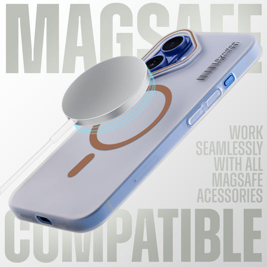 Elegant Frosted Matte Slim Back With MagSafe Support Back Case For Apple iPhone 16