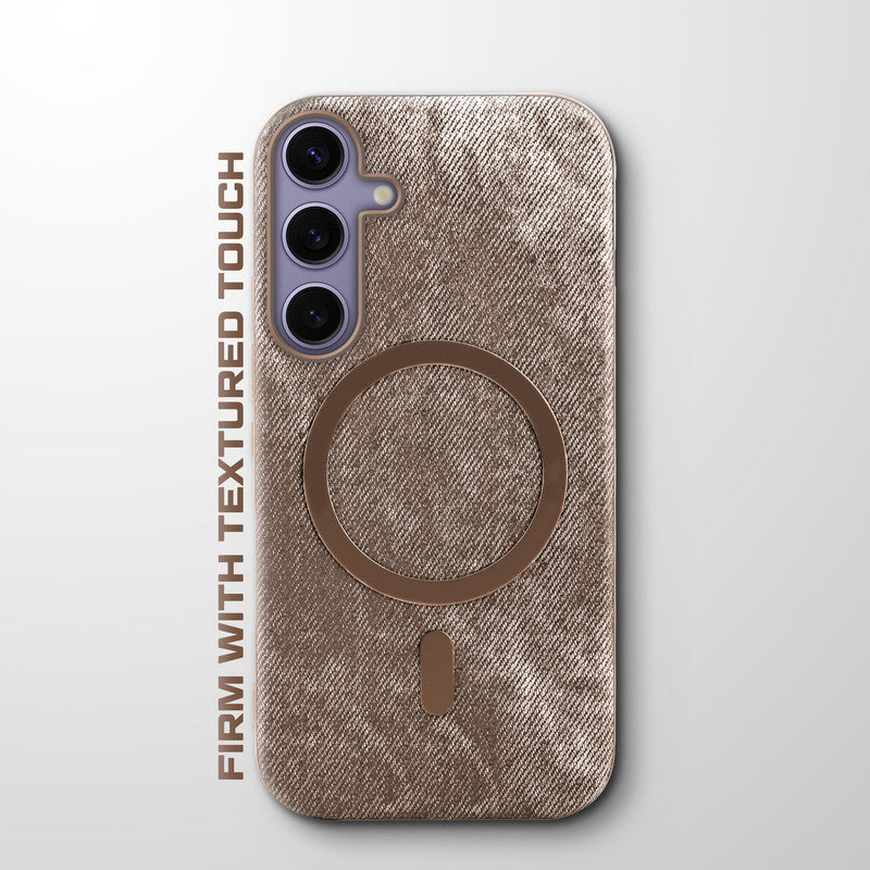 Classic Denim Finish Back Case For Samsung S24 5G With Wireless Charging Support Support