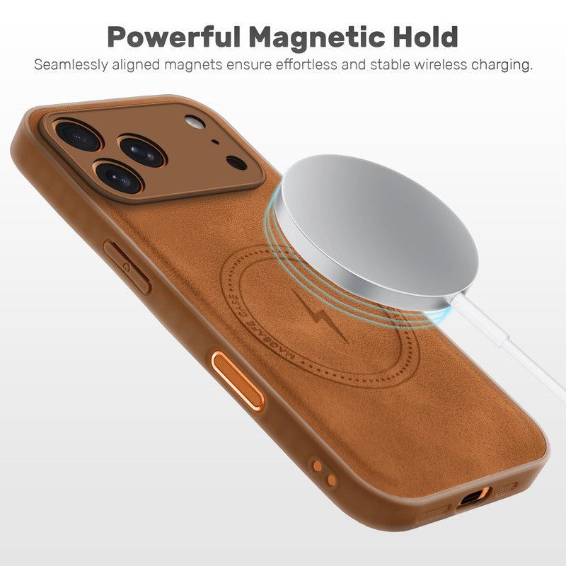 Refined PU Leather Case for Apple iPhone 17 Pro