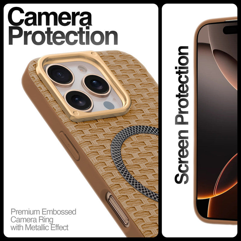 Rugged Silicone Grip Mobile Back Cover Case For Apple iPhone 16 Pro With Wireless Charging Support Support