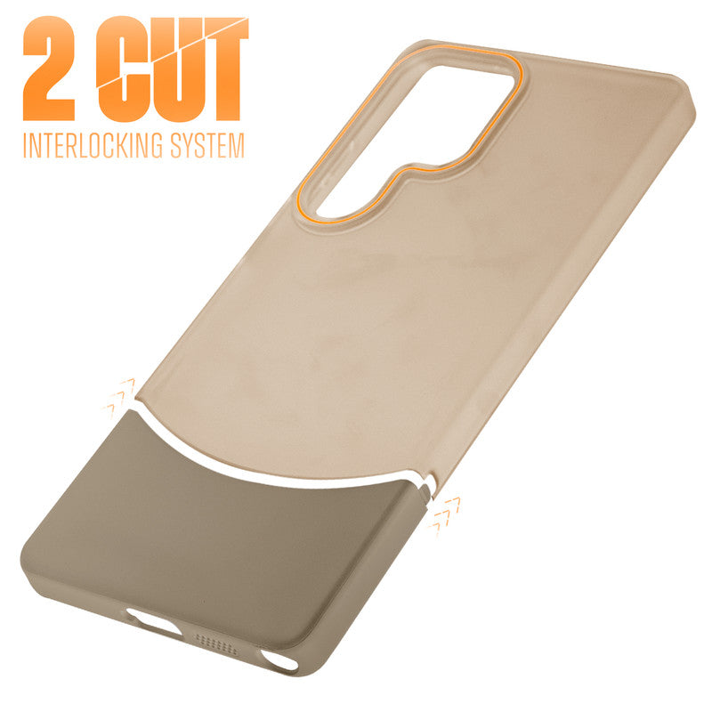 Frosted Case With 2-Cut Interlock For Samsung S25 Ultra 5G