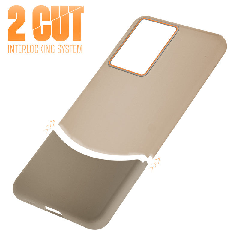 Frosted Case With 2-Cut Interlock For Motorola Moto G96 5G