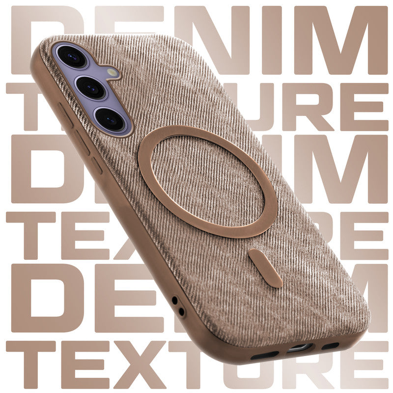 Classic Denim Finish Back Case For Samsung S24 5G With Wireless Charging Support Support