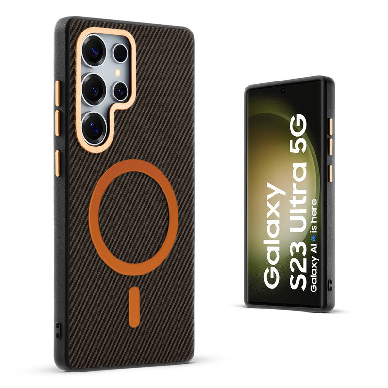 Wireless Charging Support Ready Checks Printed Back Case For Samsung S23 Ultra 5G with Enhanced Grip