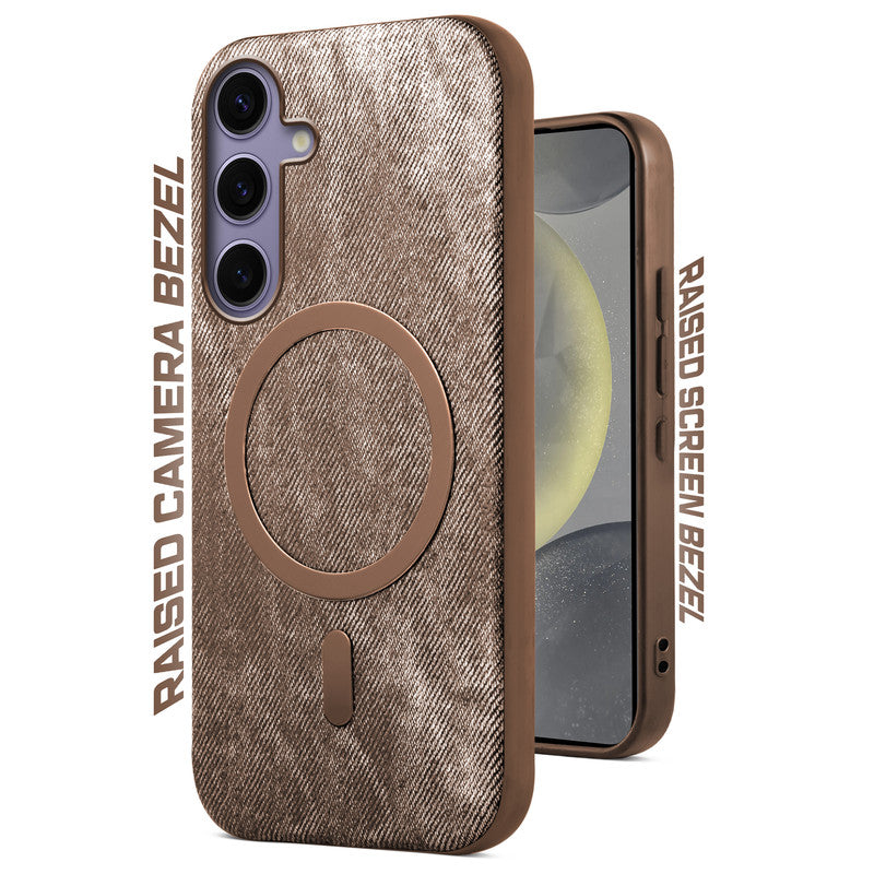 Classic Denim Finish Back Case For Samsung S24 5G With Wireless Charging Support Support
