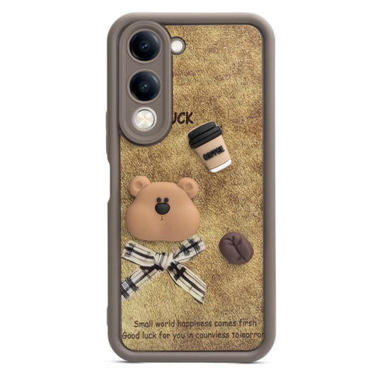 Playful 3D Cartoon Soft Back Case For Vivo Y19e With Camera Protection