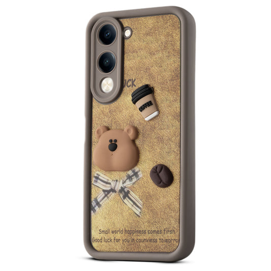 Playful 3D Cartoon Soft Back Case For Vivo Y19e With Camera Protection