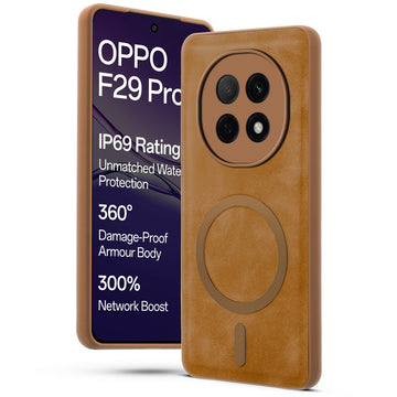 Cushion Grip Leather Case for Oppo F29 Pro 5G