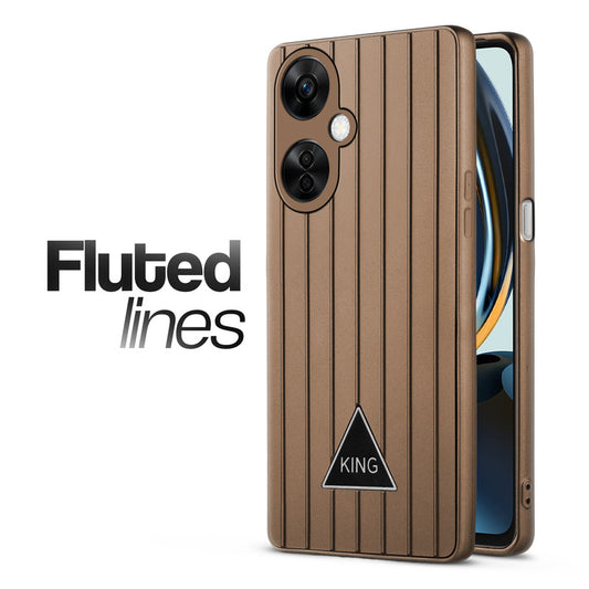 Glossy Matte Line Texture Back Cover for OnePlus Nord CE 3 Lite 5G
