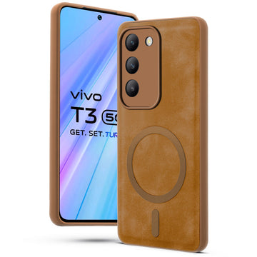 Cushion Grip Leather Case for Vivo T3 5G