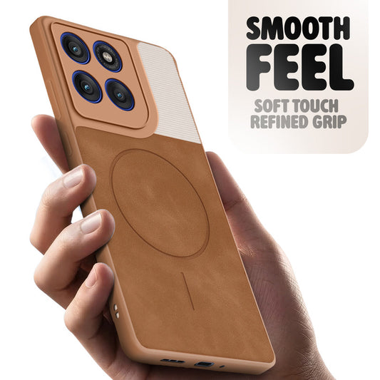 Hybrid PU Leather Matte Cover for Motorola Moto Edge 60 Pro 5G