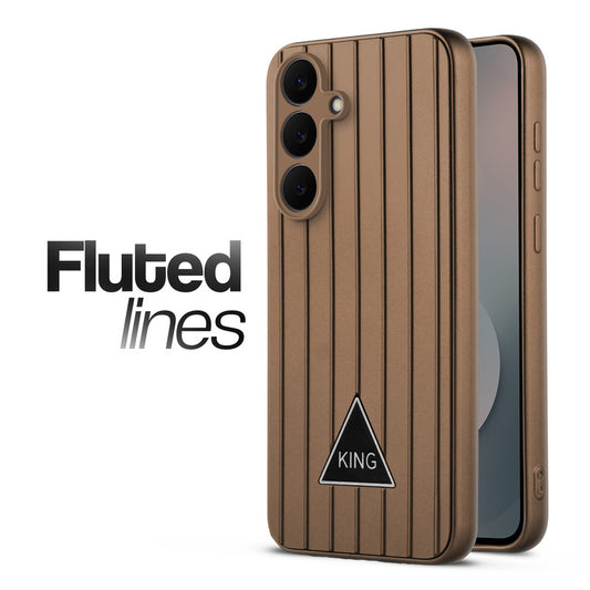 Glossy Matte Line Texture Back Cover for Samsung S25 FE 5G