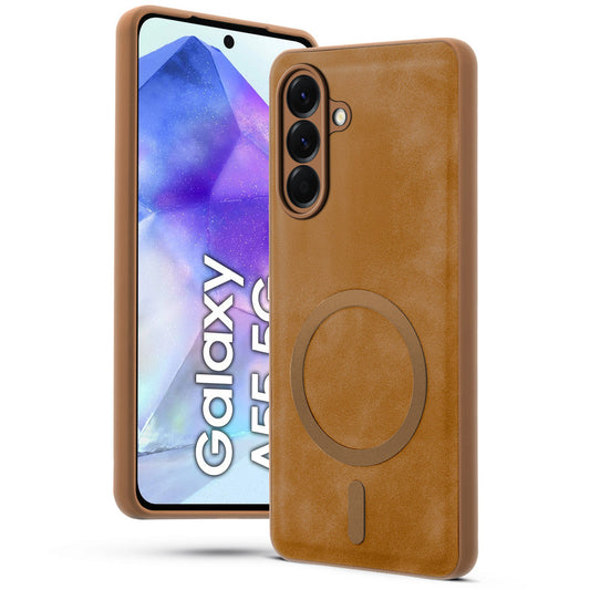 Cushion Grip Leather Case for Samsung A55 5G