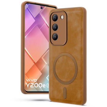 Cushion Grip Leather Case for Vivo Y200e 5G