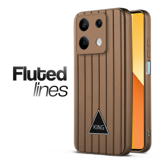 Glossy Matte Line Texture Back Cover for Redmi Note 13 5G