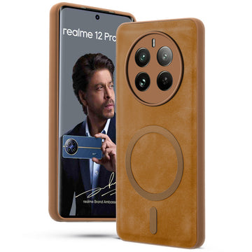 Cushion Grip Leather Case for Realme 12 Pro Plus 5G