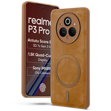 Cushion Grip Leather Case for Realme P3 Pro 5G