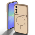 Dual tone silicone Brown back cover for Samsung A56 5G showing camera protection and design