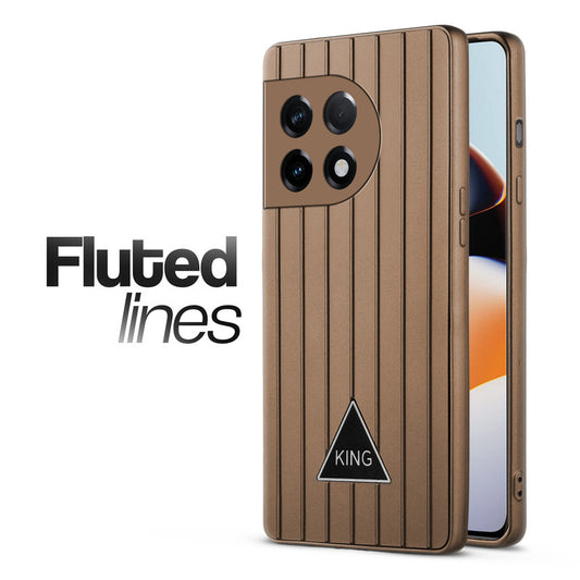 Glossy Matte Line Texture Back Cover for OnePlus 11R 5G