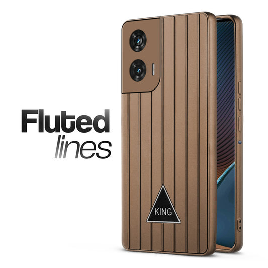 Glossy Matte Line Texture Back Cover for Motorola Moto Edge 50 Fusion 5G