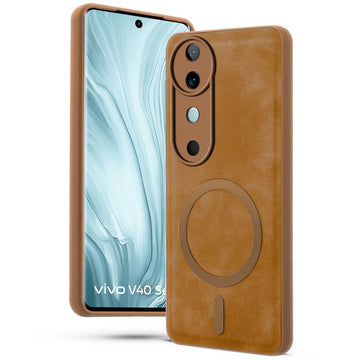 Cushion Grip Leather Case for Vivo V40 5G