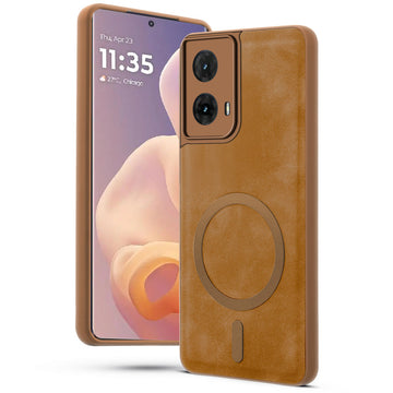 Cushion Grip Leather Case for Motorola Moto Edge 50 Fusion 5G