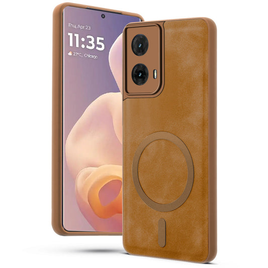 Cushion Grip Leather Case for Motorola Moto Edge 50 Fusion 5G