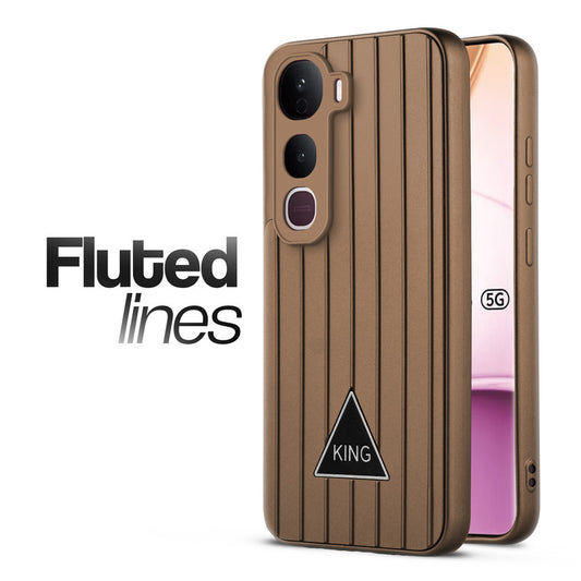 Glossy Matte Line Texture Back Cover for Vivo Y400 Pro 5G