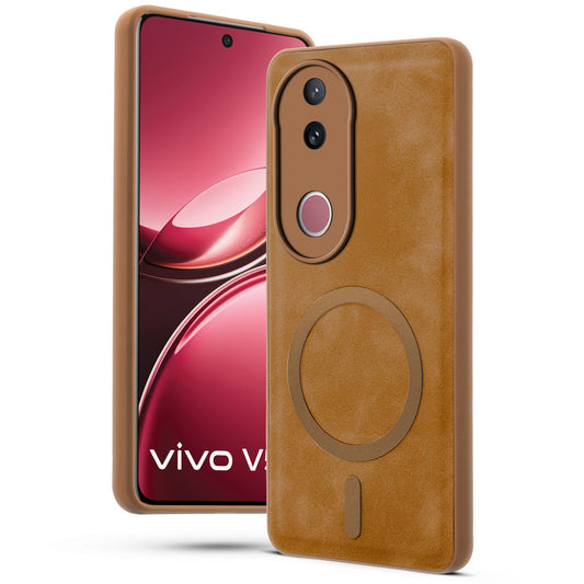 Cushion Grip Leather Case for Vivo V50e 5G