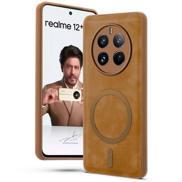 Cushion Grip Leather Case for Realme 12 Plus 5G