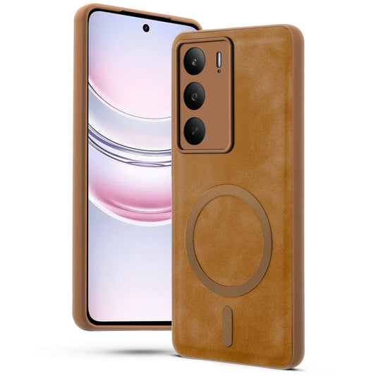 Cushion Grip Leather Case for Realme C75 5G