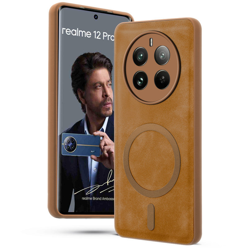 Cushion Grip Leather Case for Realme 12 Pro 5G