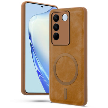 Cushion Grip Leather Case for Vivo V27 Pro 5G