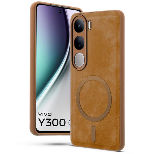 Cushion Grip Leather Case for Vivo Y300 5G
