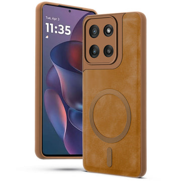 Cushion Grip Leather Case for Motorola Moto Edge 60 Stylus 5G