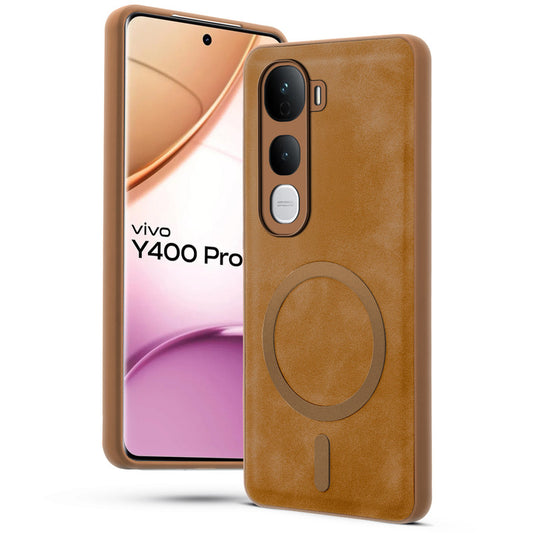 Cushion Grip Leather Case for Vivo Y400 Pro 5G