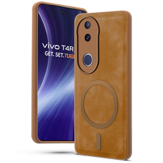 Cushion Grip Leather Case for Vivo T4R 5G