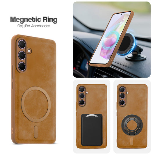 Cushion Grip Leather Case for Samsung A35 5G